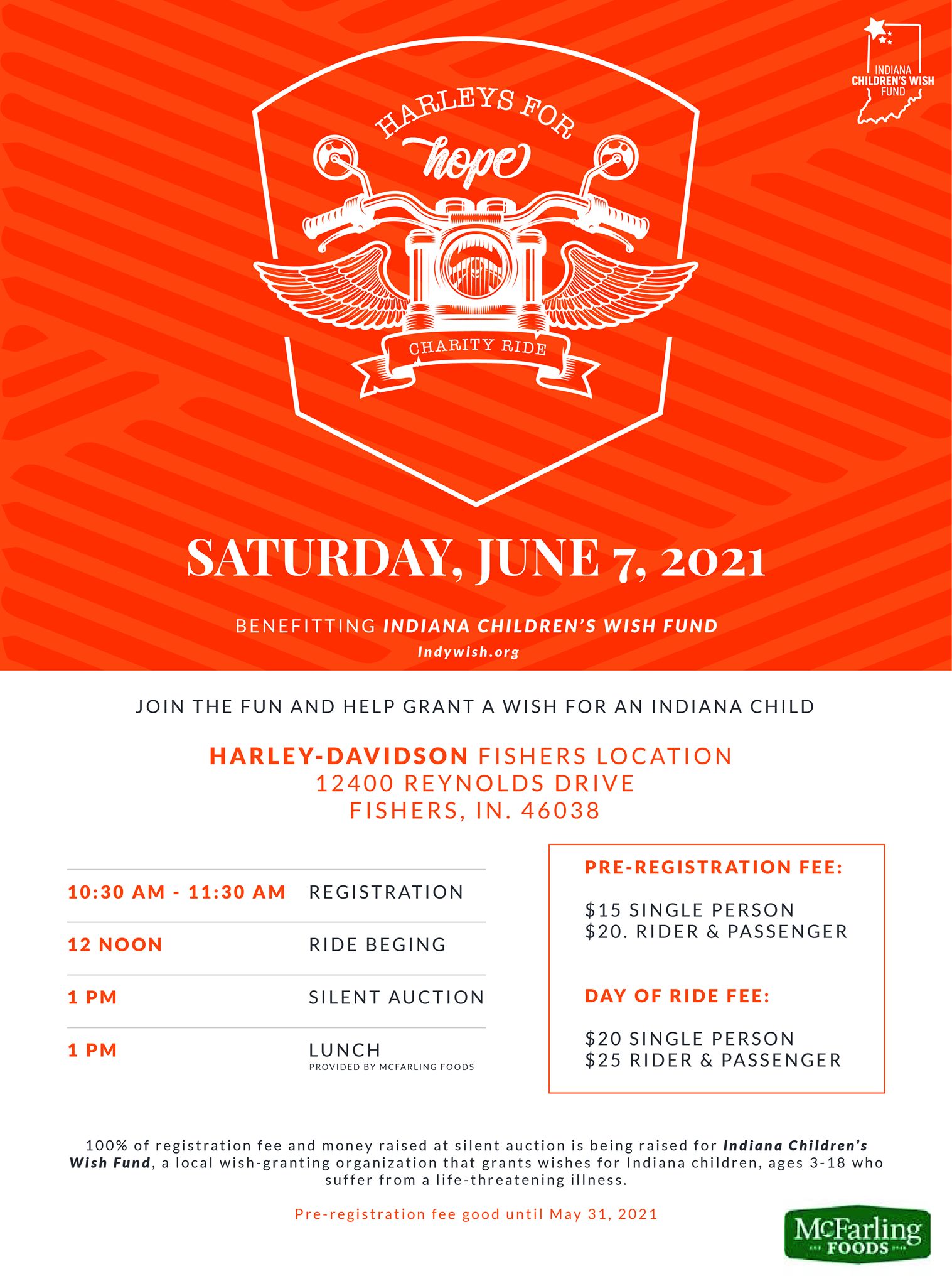 Harley's For Hope Charity Ride Indianapolis Chapter No. 1 1238